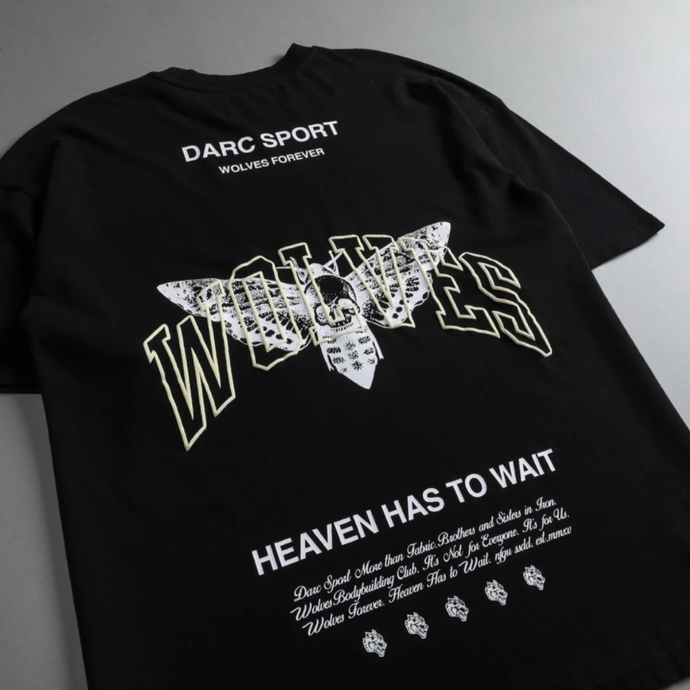 Darc Sport Death Moth “Premium” Oversized Tee in Black